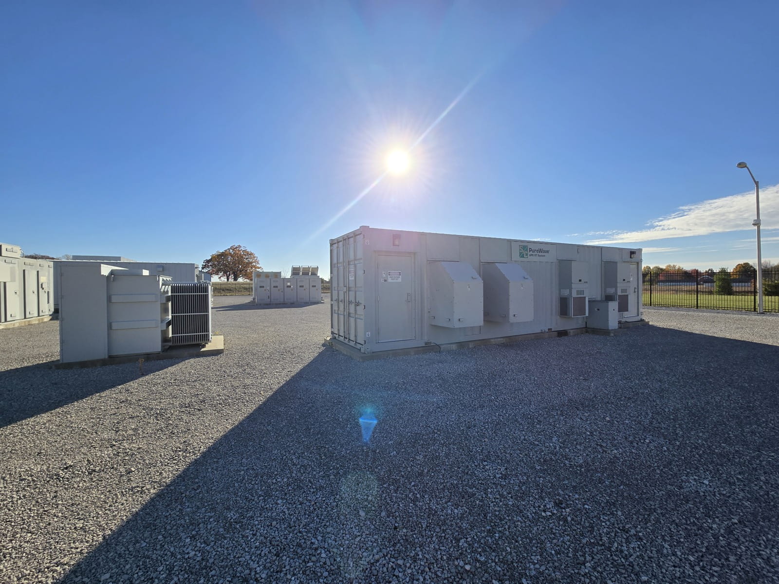 Containerized energy storage system installed on a customer site