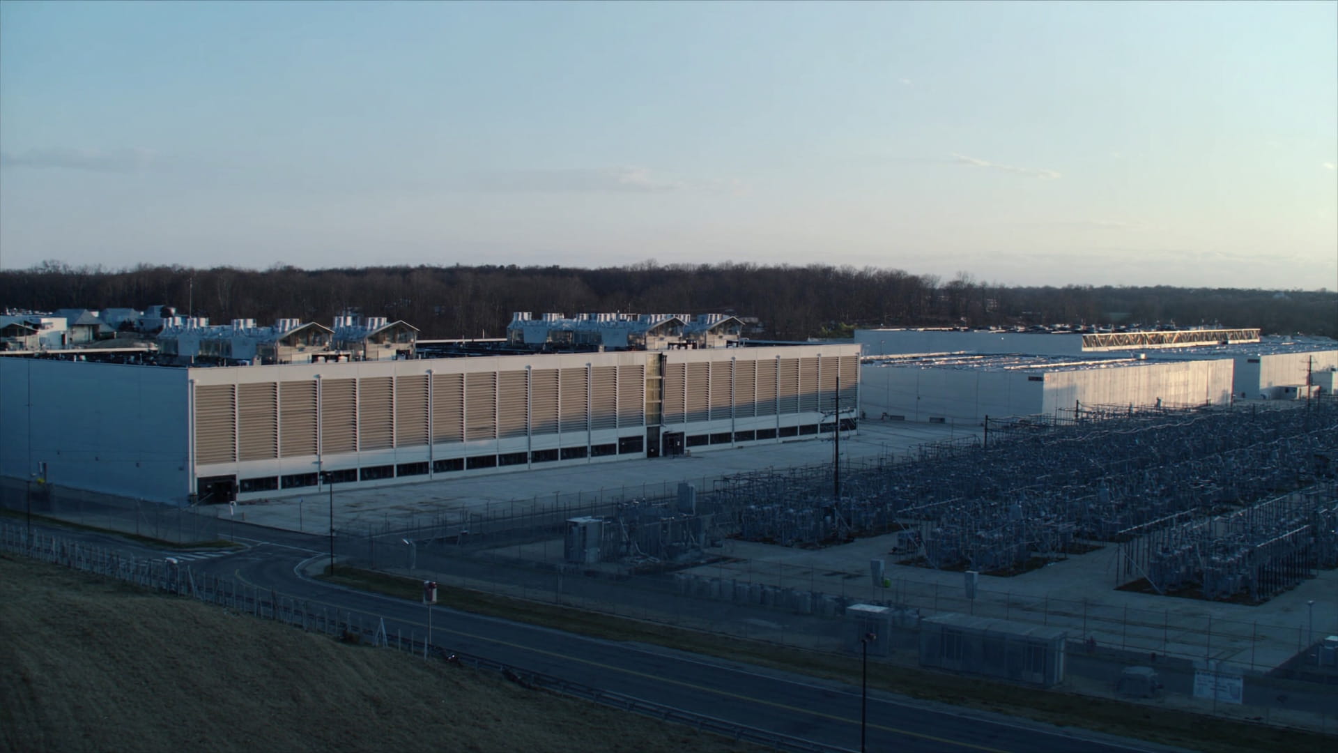 Containerized medium-voltage UPS lineup at a data center site